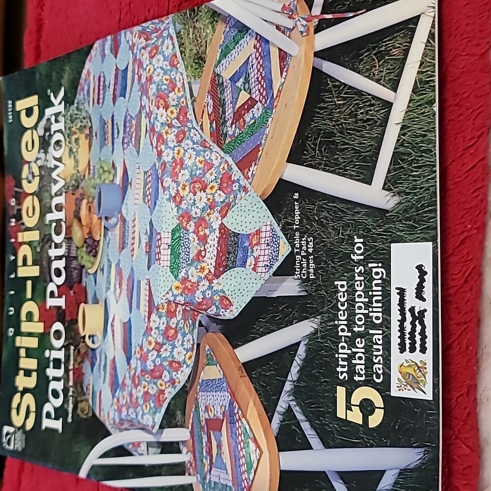 quilting pattern booklet titled Strip-Pieced Patio Patchwork